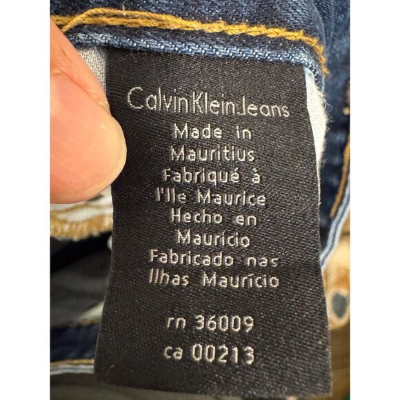 Calvin Klein Jeans Mens Straight Leg Denim Blue W36 L30 Stretch Cotton Blend Cas - Picture 5 of 9